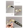 Comfortable Durable Photochromic Frameless Myopia Glasses Advanced Business Protect Eyes Anti-blue Light Eyeglasses 0 To -4.0