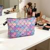 Cosmetic Bag Portable with Zipper Large Capacity Bag Floral Print Compact Travel Makeup Organizer for Cosmetics And Small