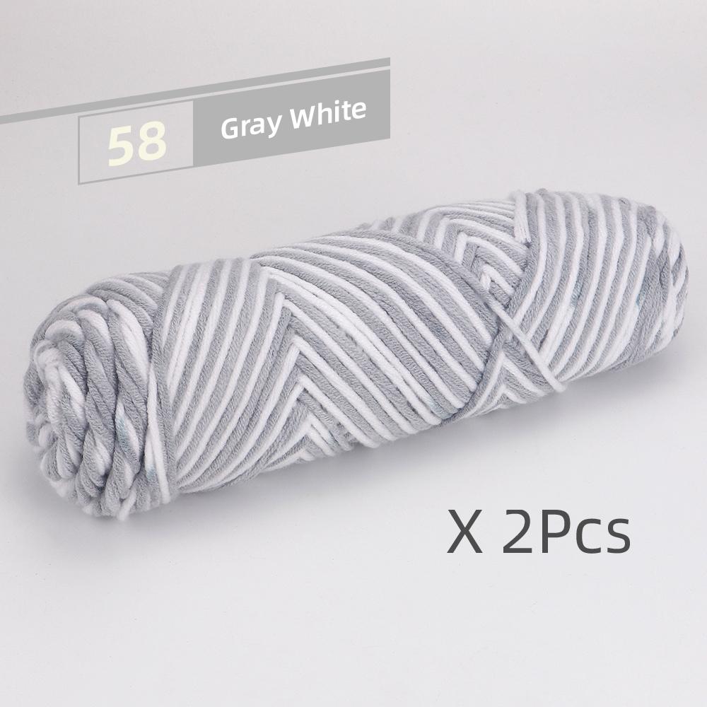 2pcs Soft Warm DIY Knitting Yarns for Hand Crocheting & Machine Knitting, Used for DIY Weaving Sweaters, Shoulder Shawl
