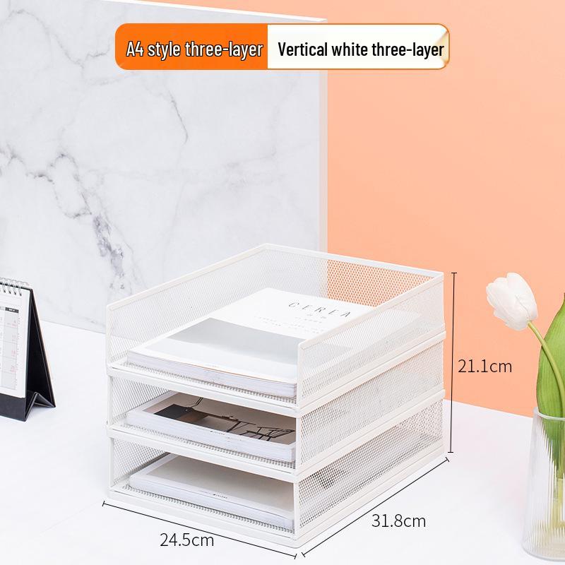 A3A4 Metal File Holder & Multi-layer Office Storage Rack
