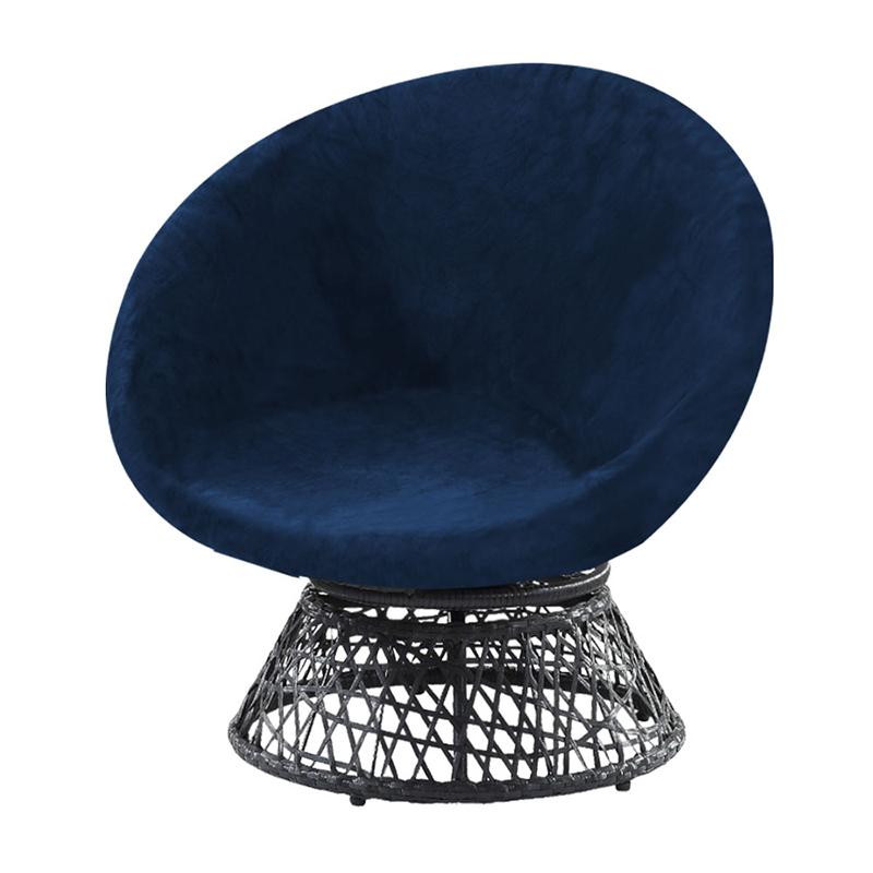 

Moon Chair Cover Simple Solid Color Elastic Four Seasons Universal Round Saucer Chair Protective Cover Seat Anti-Slip Slipcover M