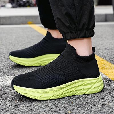 Men's Breathable Knit Sock Sneakers - Lightweight Mesh Casual Shoes
