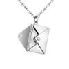 Love Letter Envelope Pendant Necklace Customized Stainless Steel Jewelry Confession Love You for Valentine Day Mother Day