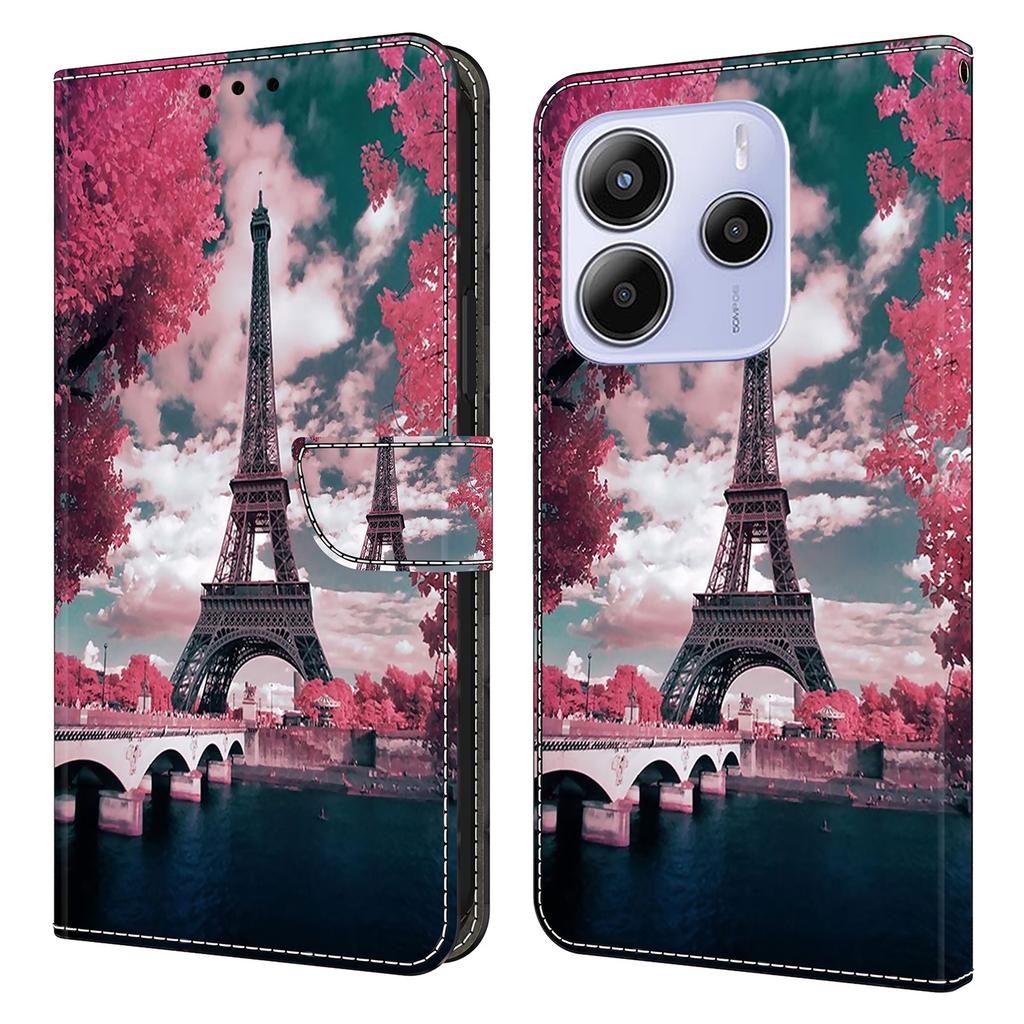 For Xiaomi Redmi Note 14 5G Wallet Case Pattern Printing Stand Leather Flip Phone Cover