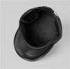 Hat Men's Winter Leather Hat Autumn and Winter Fleece Ear Protector Flat Top Hat Peaked Cap