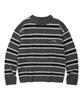 LMR Hairy Stripe Pullover Knit Dark Grey