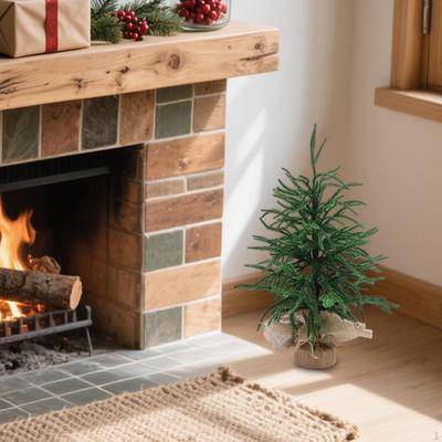 Artificial Tabletop Christmas Tree Faux Desktop Fake Plant for Mantel Home Decoration Holiday