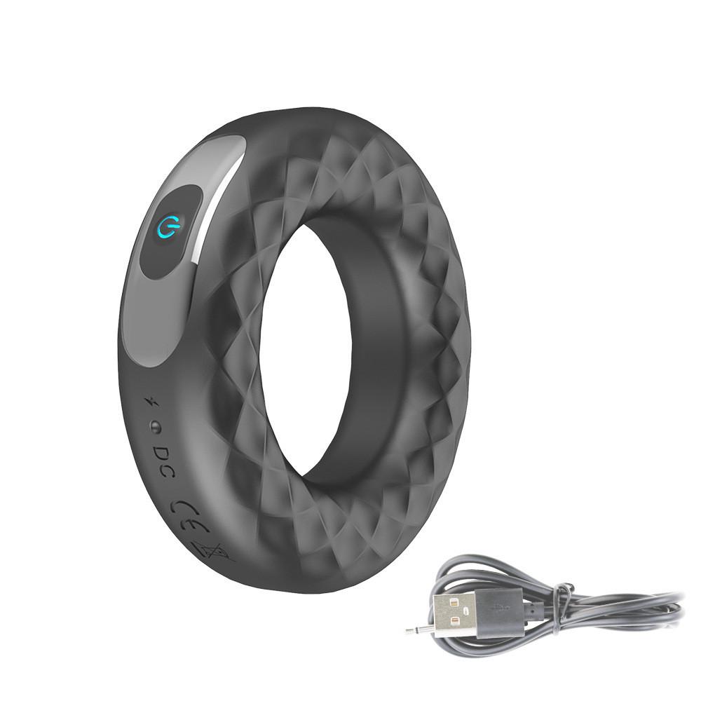 Men Usb Rechargeable Circular Ring Penis Vibrator Masturbator Sex Toys 10 Speeds