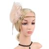 1920s Glistening Headband for Women Flapper Headpiece Accessories for Masquerade Party Elegant Feather Glitter Headband