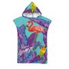 Leaf Pattern Microfiber Beach Towel Quick Dry Hooded Cloak Wetsuit Towels Adult Kids Parent-Child Poncho Bathrobe For Swim Surf
