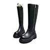 New Thick Soled Spicy Girl Street Versatile Round Headed Long Leg Knight Boots British Commuting Fashionable High Leg Boots