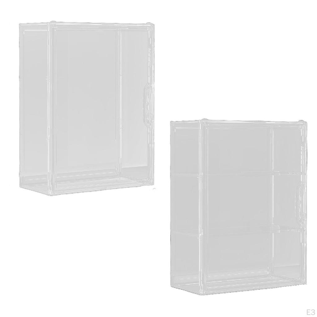 Actionfiguren Vitrine Klarer Schrank Tisch Aufbewahrungsbox Desktop Organizer für Miniaturen Modelle