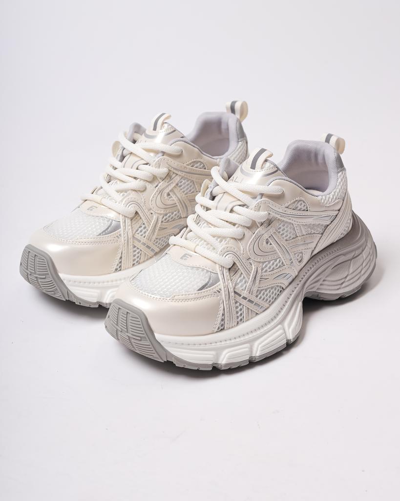 Кроссовки летние Allsy 5300 36 белый перламутр кожа текстиль