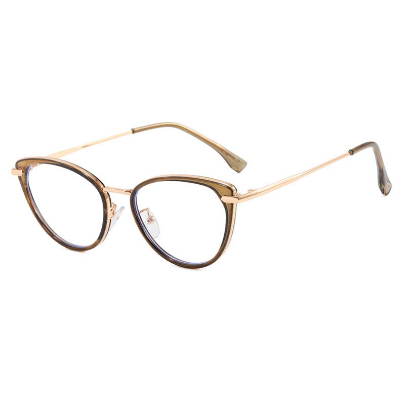 Retro Cat-eye Frames Women's Fashion Myopia Prescription Glasses Color-changing Anti Blue Light Computer Reading Eyeglasses
