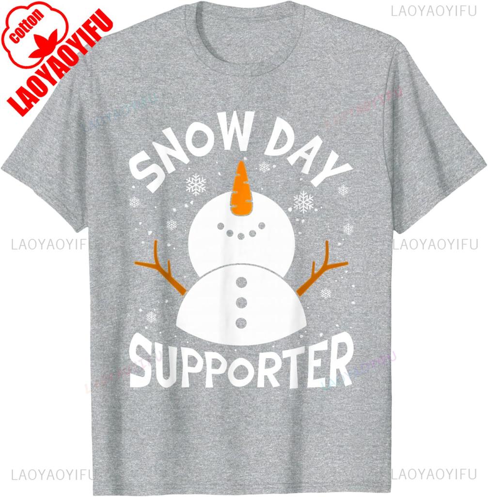 Lovely Snow Day Supporter Snowflake Funny Teacher Christmas Pajamas Pattern Printed Tshirt Tops Unisex Commuter Fashion Tops
