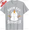 Lovely Snow Day Supporter Snowflake Funny Teacher Christmas Pajamas Pattern Printed Tshirt Tops Unisex Commuter Fashion Tops