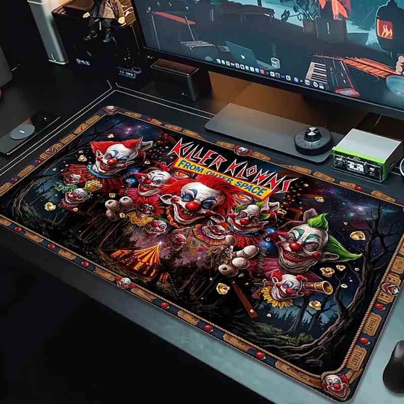 Killer Clown Horror Color Mouse Pad Large Gaming Table Cushion Non-slip Laptop Tablet Big Mousepad XXL Mat Mini PC Playmat With Lock Edge