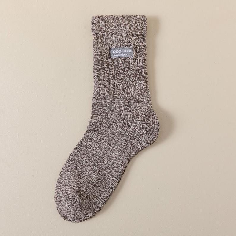 Șosete groase de iarnă pentru bărbați, din lână și catifea, cu tub mediu - super calde, absorbante de transpirație, din cașmir lung