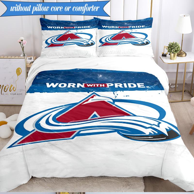 3PCS Avalanche Team Spirit Bedding Set,Including 1pc Duvet Cover And 2pcs Pillowcases Perfect for Bedroom, Dormitory, Fan Christmas Gift