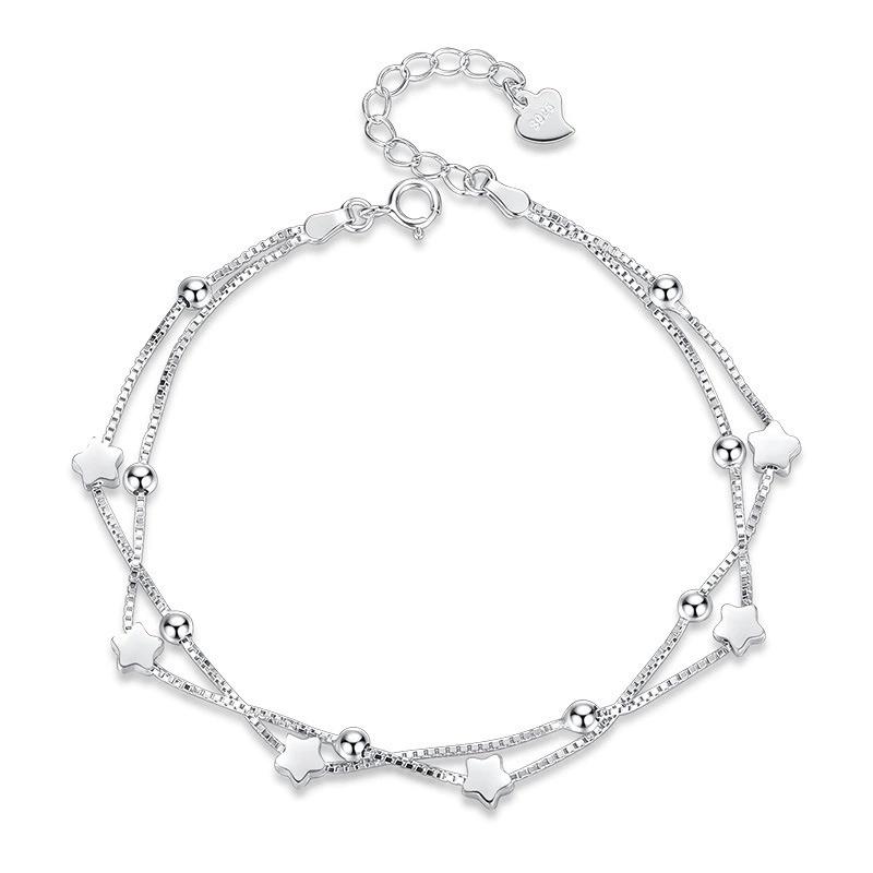 925 Silver Three Layer Snake Bone Bracelet for Women Korean Fashion Snake Bone Chain Bracelet Hip-Hop Party Jewelry