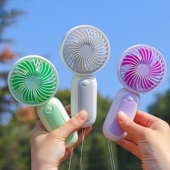 Portable Handheld Fan Low Noise Adjustable Wind Speed Small Fan Lightweight Compact Personal