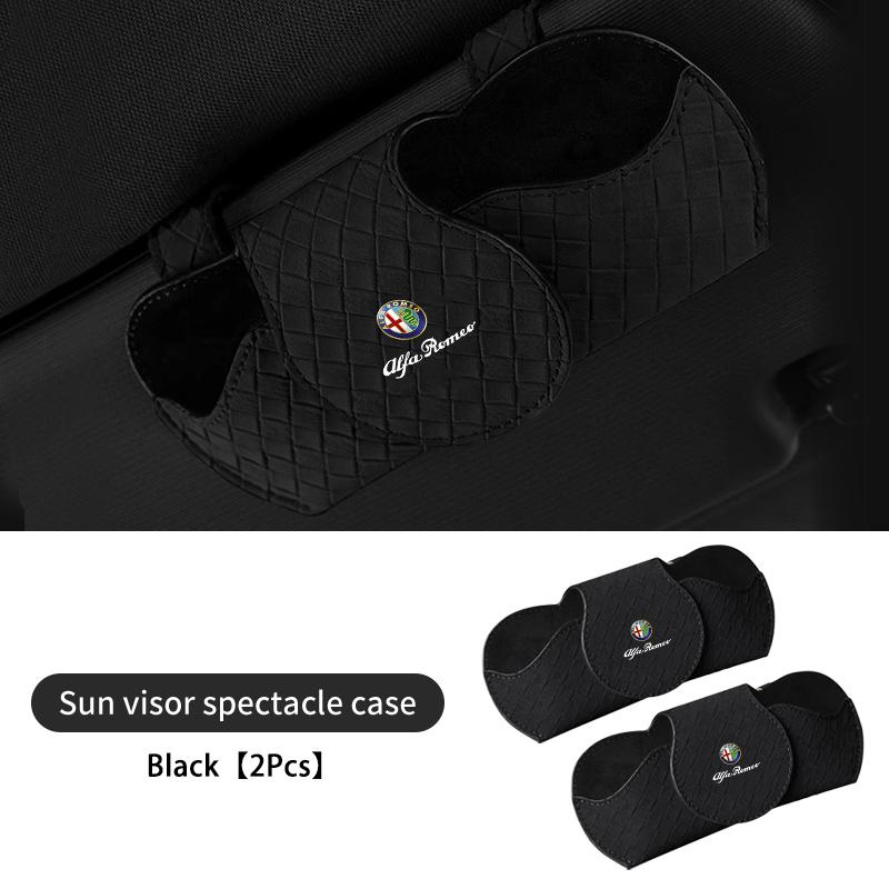 For Alfa Romeo Car Interior Glasses Clip Sun Visor Sunglasses Holder 159 Giulietta Giulia 147 Mito 156 159 166 GT Stelvio