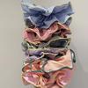 Retro Colorful Lattice Ruffles Hair Scrunchies Headbands for Womens Girls Sweet Romance Hair Rope Rubber Band Hair Accessories