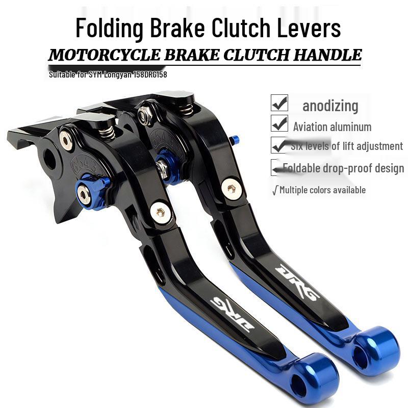

Adjustable Brake Levers with Parking Function for SYM Dragon 158 DRG158 Titanium Black Titanium