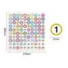 10 Sheets Consecutive Number Sticker 1-100 Round Colored Small Adhesive Labels for Efficient Home and Office Management