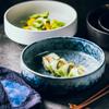 Japanese Creative Ceramic Bowl Salad Bowl Thick Soup Bowl Stew Bowl Restaurant Fashionable Dish Deep Bowl Fruit Bowl Large