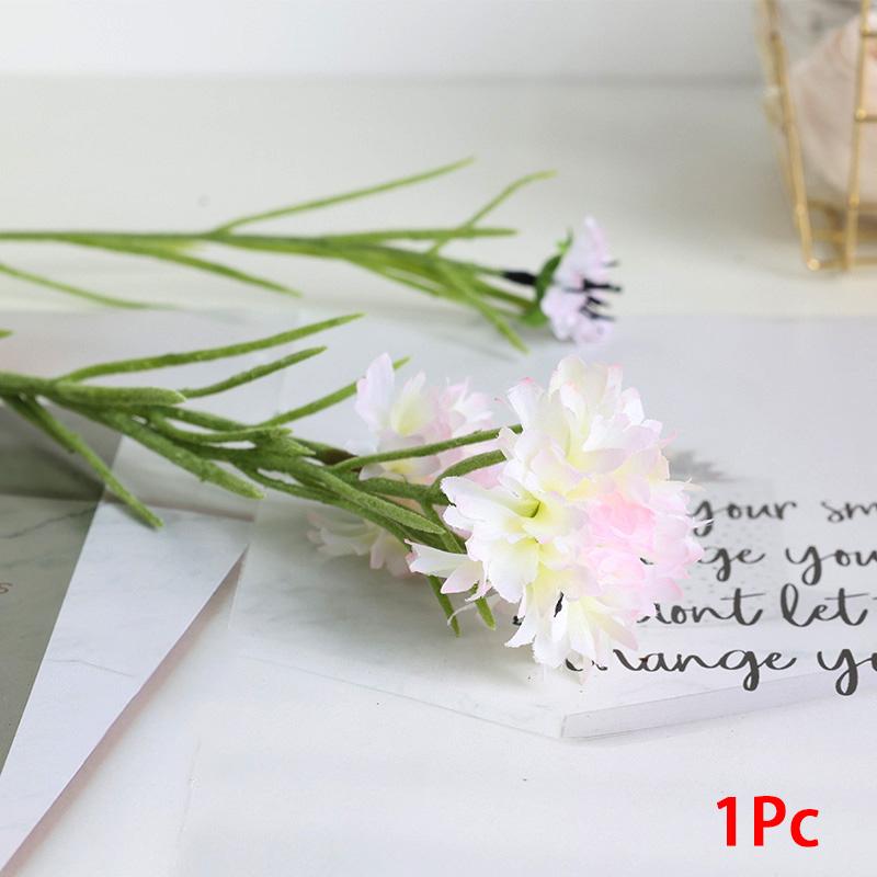 3 Forchette/Bouquet Pianta Artificiale Matrimonio Fiore di Seta Casa Fiordaliso Decorazione Romantica Moda KTY