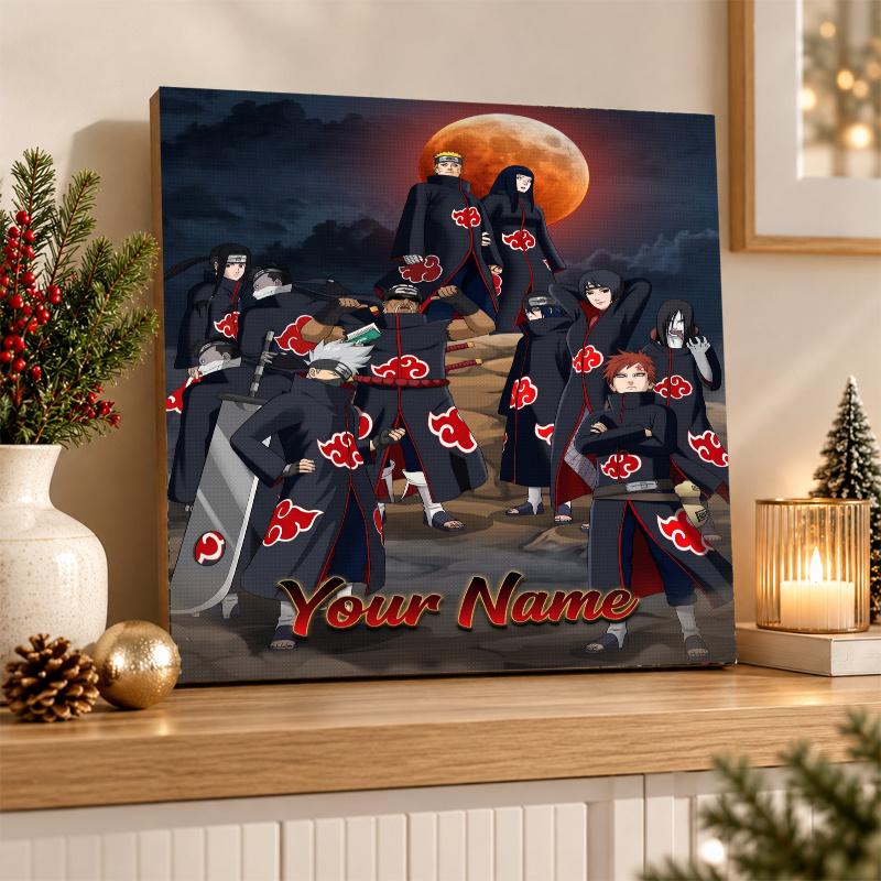 Akatsuki Naruto Custom Name Diamond Painting Personalized 5D Full Drill DIY Diamond Art Home Decor