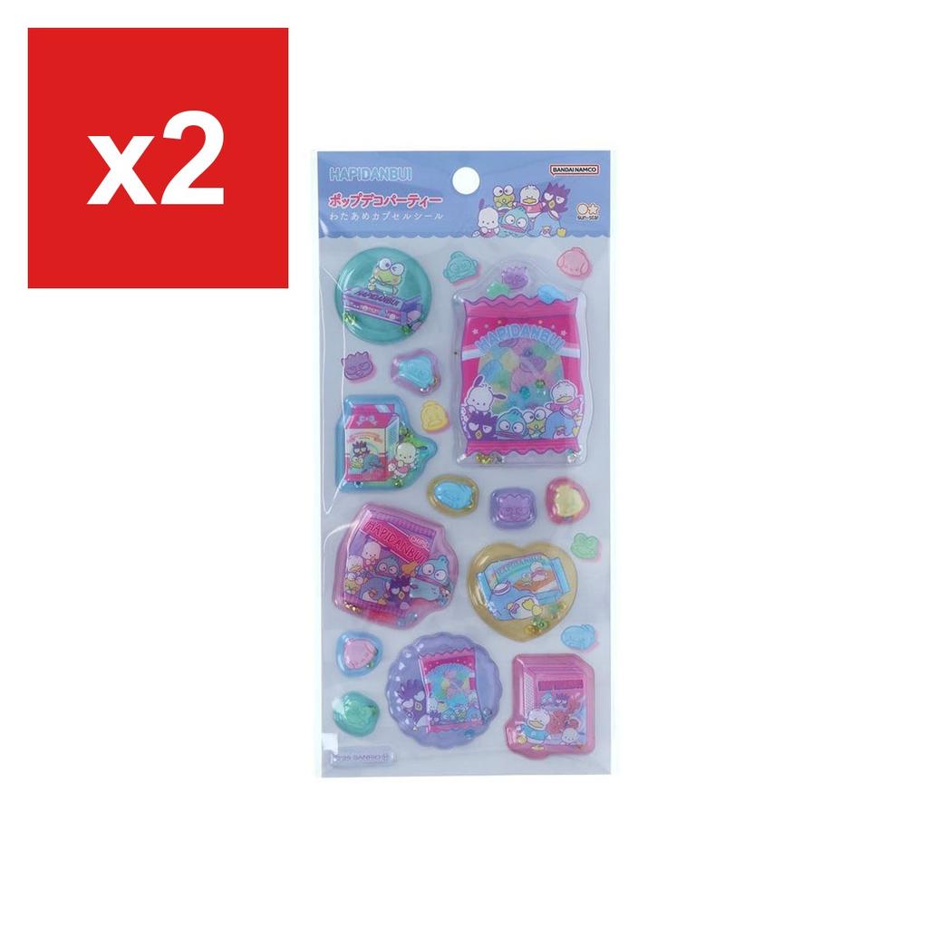 Sun-Star Stationery Sanrio Characters Sticker, Cotton Candy Capsule, Pop Deco Party, Hapidanbui