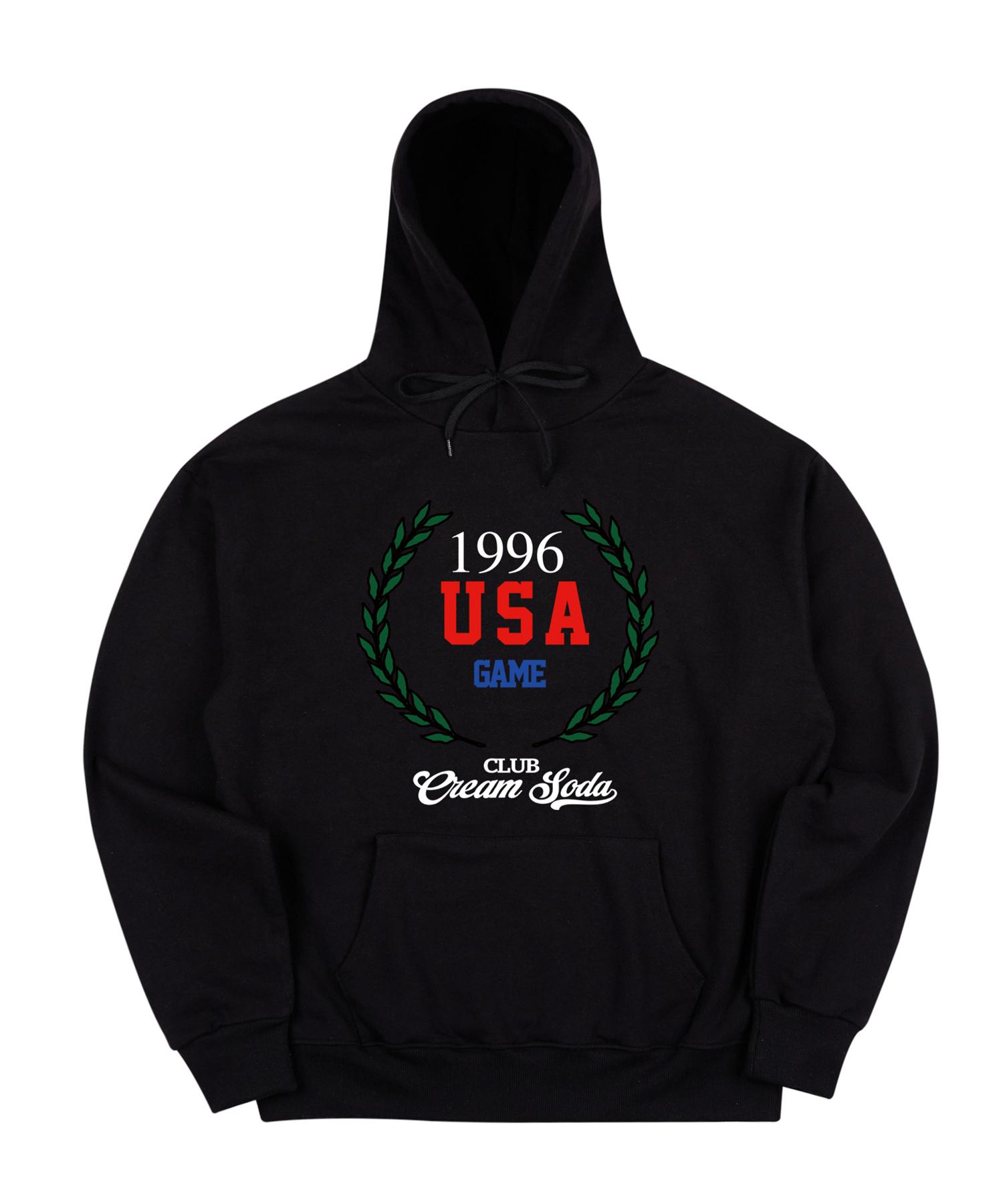 Cream Soda Lab Laurel Wreath Usa Games Black White Hoodie Xl