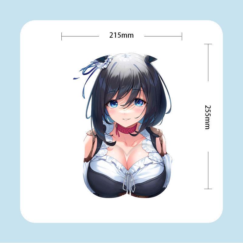 G05 Anime Beauty Poggiapolsi Mouse Pad in Silicone 3D - Confortevole, Morbido e Design Ispirato ai Cartoni Animati