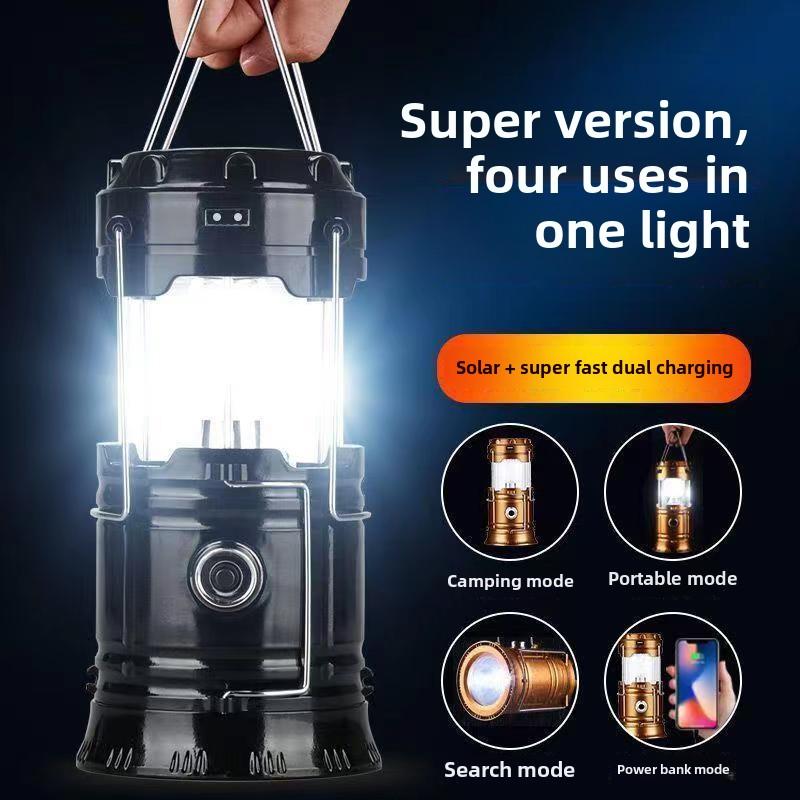 Solar Rechargeable Camping Emergency Lighting Super Bright Tent Horse Light