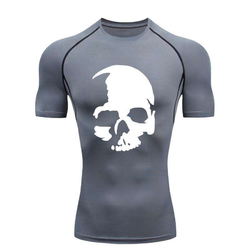 Skeleton Men s Sports T-shirt for Fitness Training Fitness Compression Men s Training T-shirt  Workout T-Shirt S