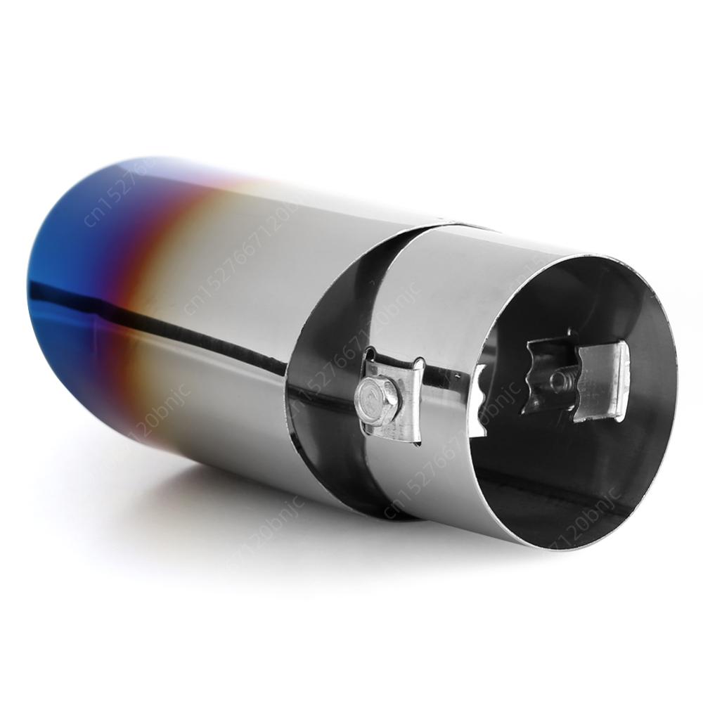 63mm Auto Exhaust Pipe Tip Car Auto Muffler Universal Stainless Steel Trim Tail Tube Auto Muffler Auto Styling Replacement Parts