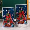30 Stück Weihnachten Plastik Geschenktüten Frohe Weihnachten Goodie-Tüte mit Henkel Leckerli Süßigkeiten Keks Snacktüte für Weihnachtsfeier Zubehör