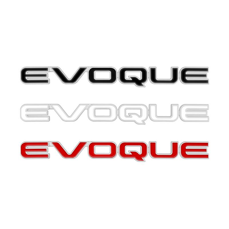 1pc 3D Chrome Metal EVOQUE Letter Logo Car Rear Tail Trunk Decals Emblem Badge Sticker Car Styling Auto Accessories