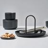 Desktop Tray Round  Portable Tray with Handle for Sundries and Small Home Decor Necklace Kitchen Storage Trays Organization