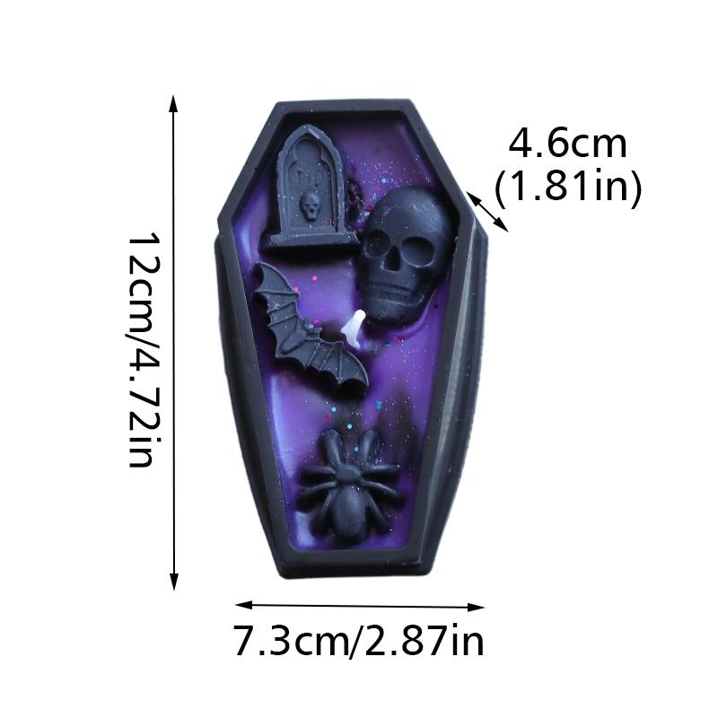 1PC Soybean Wax Blend Horror Gifts Black Party Aromatherapy Candles Halloween Tombstone Halloween Candles Home Decor 3 Styles