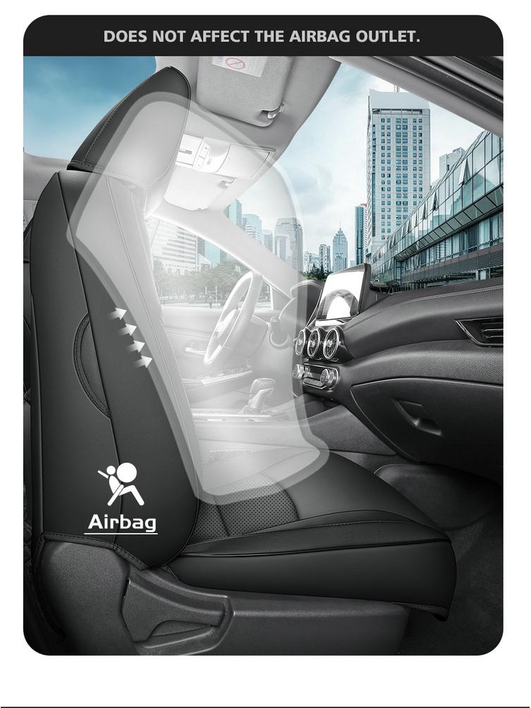 Sylphy Full Leather Car Seat Cushion - New Universal Model for Five-Seat Cars, Suitable for All Seasons