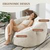 Large Round Bean Bag Lounge Chair with Enhanced Stability for Versatile Living Room and Bedroom Relaxation