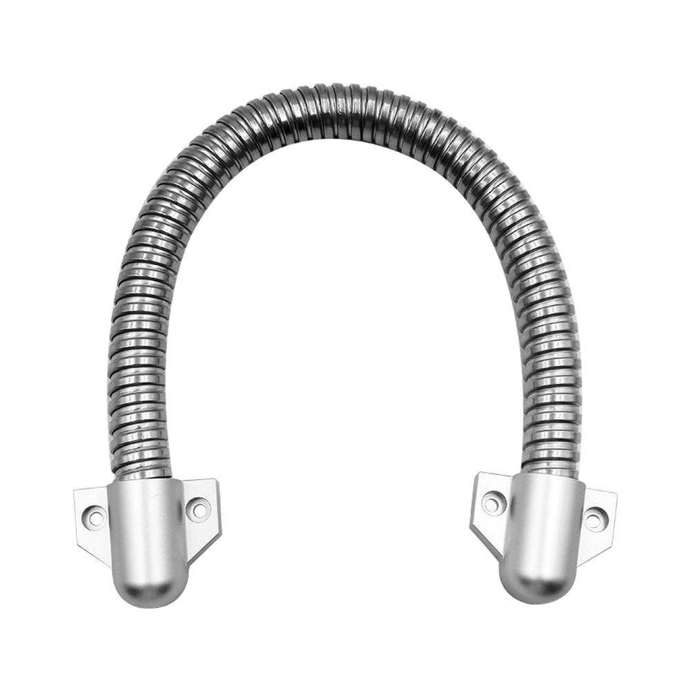 Protezione per Cavo in Acciaio Inossidabile, Tubo Flessibile di Grande Diametro Interno da 14 cm per Sistemi di Controllo Accessi, Gestione Cavi Argentata da 40 cm