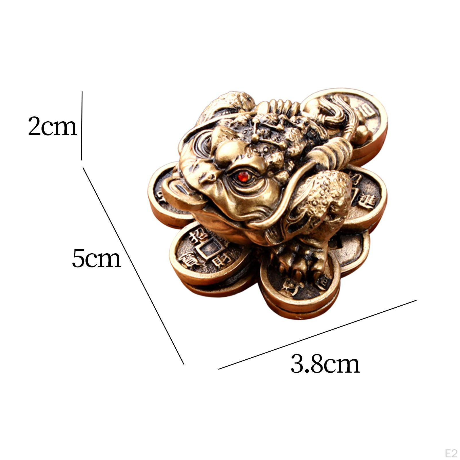 Смола мини-китайская статуя лягушки на удачу — фото 4