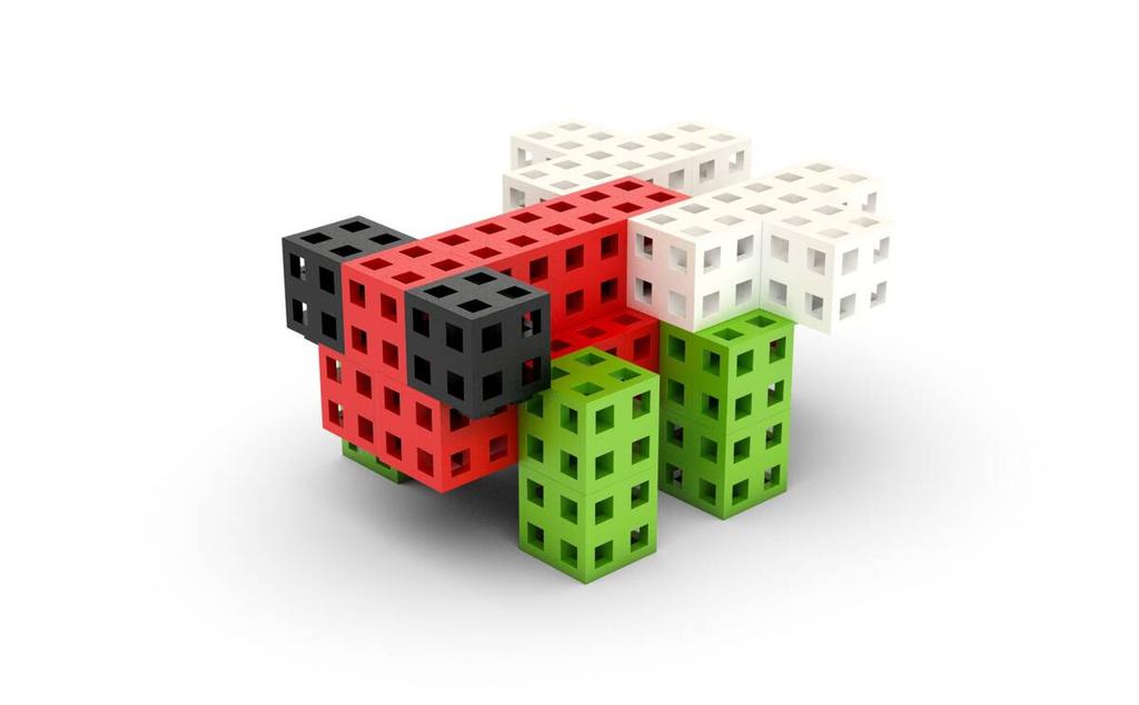 Komplet klocków konstrukcyjnych - Meli Cube 100 el.