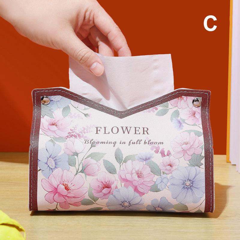 Leather Tissue Box For Home Living Room Decoration Car Tissue Box Bedroom Kitchen Desktop Light Luxury Napkin Holder