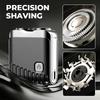 Mini Double Head Electric Shave Portable Rotary Dual Ring Electric Shaver Magnetic Blade Head Rechargeable Shaver Pocket Razors