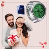 JEWELRYWE Watch Ring Stainless Steel Link Free Size Popular Waterproof Analog Quartz Business Casual Fashion Accessory Birthday Christmas Gift